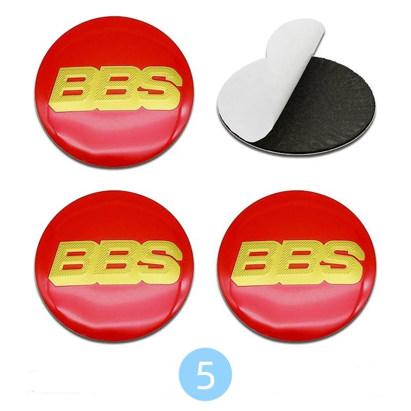4pcs 56/60/65/70mm BBS Modified Badge Car Wheel Center Hub Caps Stickers Accessories