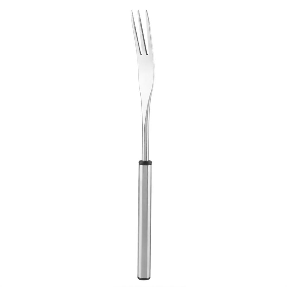 6PCS Stainless Steel Hot Pot BBQ Fork 3-Prong Tip Cheese Fork Fondue Fork Set  Fruit Serving