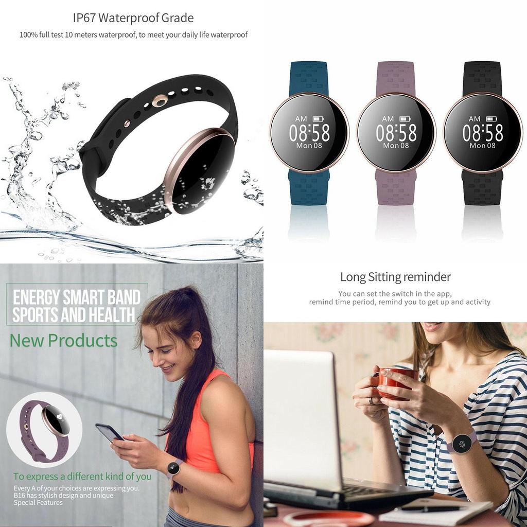 Fashion Bluetooth Womens Smart Watch Fitness Tracker For Iphone Andriod