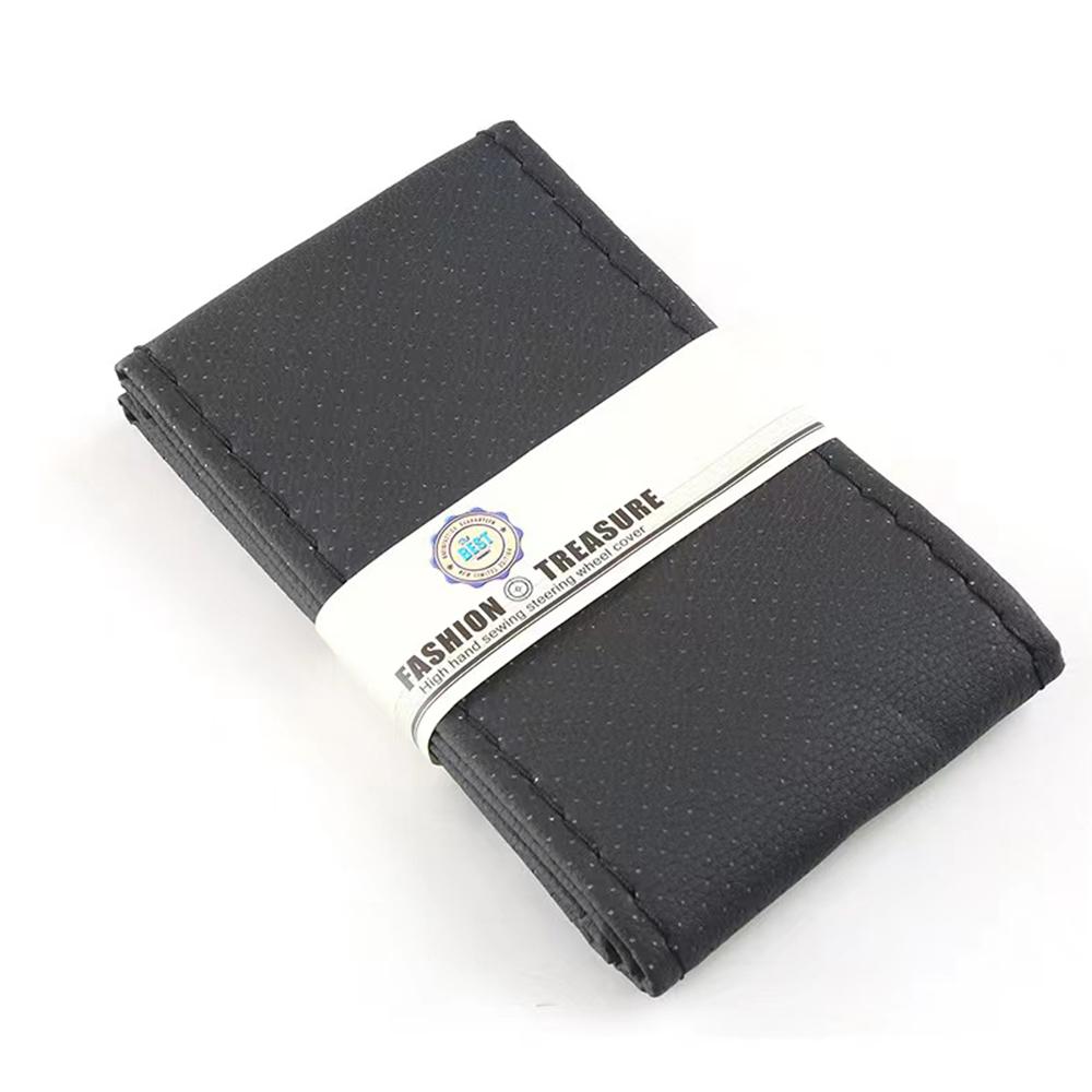 38cm Car Steering Wheel Braid Cover Texture Soft PU Artificial Leather Car Covers With Needles And Thread Auto Car
