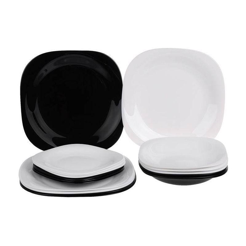 

Table Service Luminarc Karin 18 Items Black And White n1489
