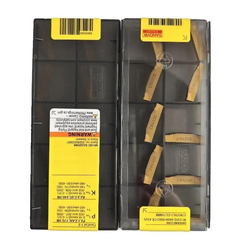 

Original Sandvik / N123H2-0400-0003-CR 4325 / CNC lathe carbide blade 10 PCS