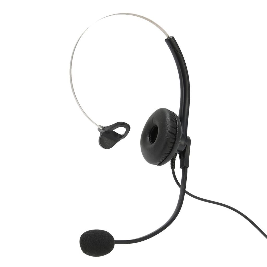 Einohriges kabelgebundenes Headset mit Geräuschunterdrückung, HD-Anrufe, Telefon-Headset für Callcenter, Büro, Geschäft, Online-Kurs