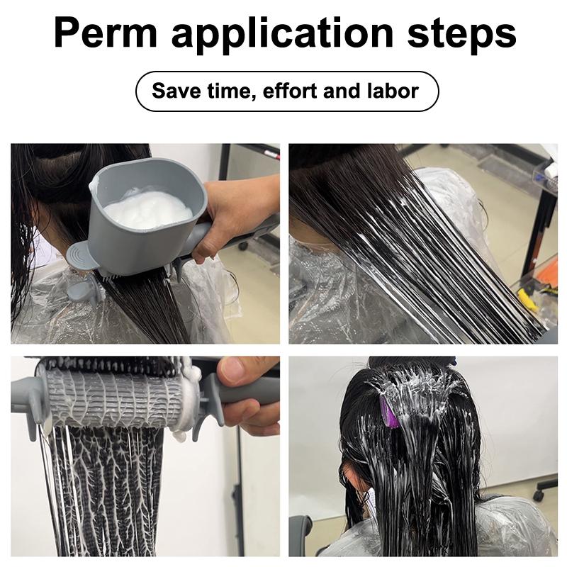 1Pcs Professional Hair Dyeing Tool 2-In-1 Automatic Roller Comb With Smooth Brush Dye Salon Hair Care Plastic Salon Hairdressing