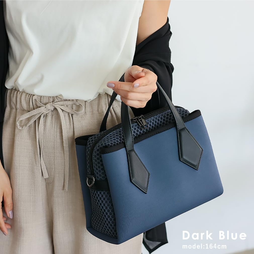 Vita Felice Neoprene Square Mini Bag for Women [VITAFELICE] 2-way ubb-sp-0478 (Dark Blue)