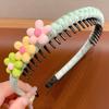 Baby Headband Anti-Slip Toothed Comb Soft 3D Heart Flower Decoration Hair