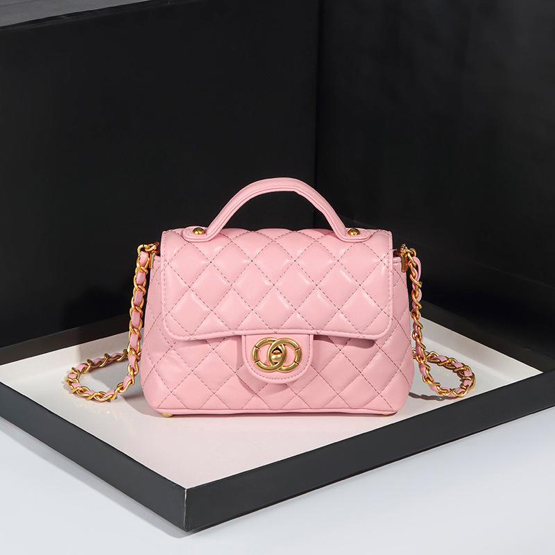 French Small Fragrance Style Diamond Chain Handbag Bag for Women Everyday Summer New Fashionable and Versatile One Shoulder Crossbody Bag