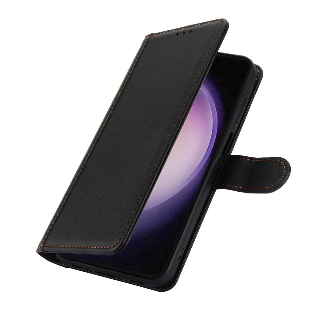 SY-003 For Samsung Galaxy S25+ Case PU Leather Stand View Phone Wallet Cover with Hand Strap