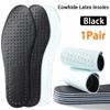 1 Paar Latex-Rindsleder-Einlegesohlen Elastisch Stoßdämpfend Atmungsaktiv Schweißabsorbierend Weich Bequem Atmungsaktive Einlegesohlen für Sneaker