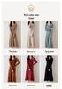 Women's Slim Fit Knee-Length V-Neck Wool Dress with Knit Cashmere Coat