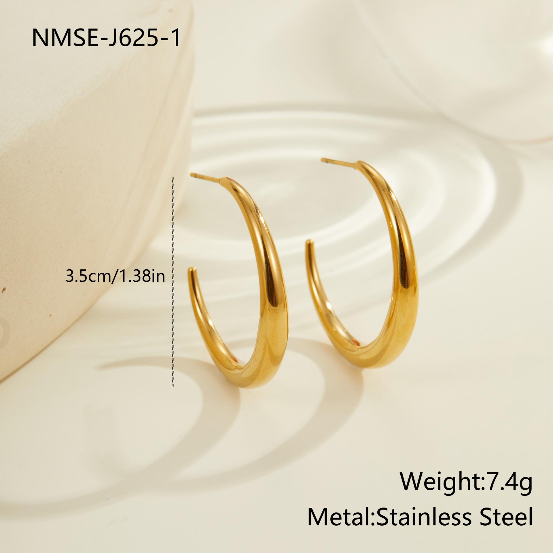 GEMCHIC Women s Circle Hoop Earrings Stainless Steel Minimalist Fashion Light Luxury 18K Gold Plated