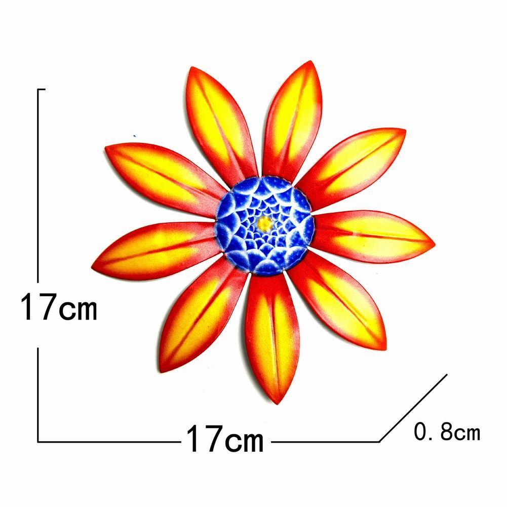 Eye Catching Metal Flower Hanging Ornament for Home and Garden 3D Appearance