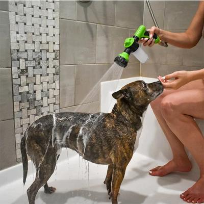 Hochdruck-Sprühdüse, Schlauch, Duschpistole für Hunde, 3 Modi, verstellbar, Haustierwäsche, Reinigung, Bad, Wasser, Schaum, Seife, Sprühgerät, Hundereinigungswerkzeug