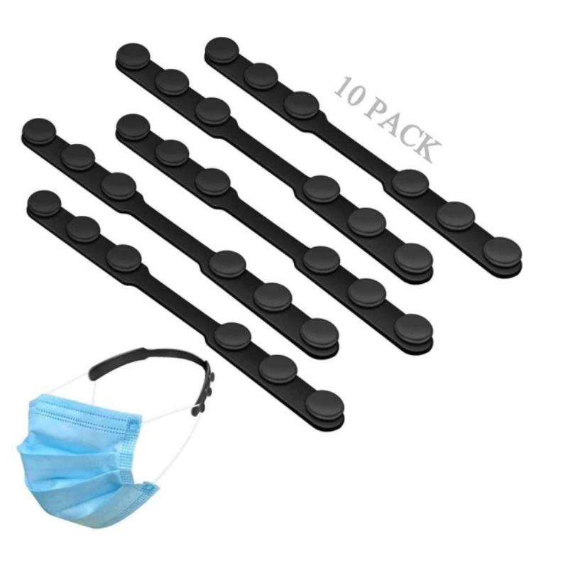 Xiaomi 10pcs Mask Holder Adjustable Anti-slip Mask Extension Silicone Strap with Buttons Relieve Ear Pain Protection Artifact