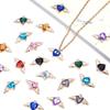 10Pcs Heart Wings Charms Alloy Colorful Rhinestone Romantic Pendant for Jewelry Accessories DIY Making Earrings Necklace Charm