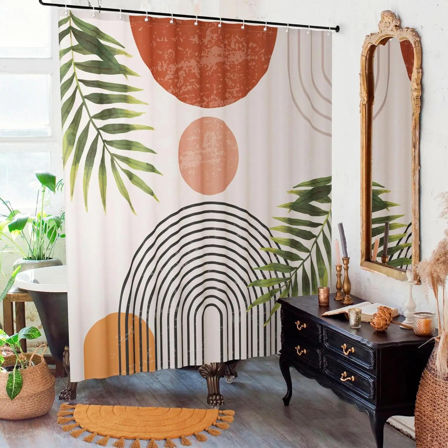 

Beautiful Bohemian Shower Curtain-Stylish Modern Medieval Curtain For Every Bathroom Decorative Shower Curtain W60H190(CM)-1 Pcs