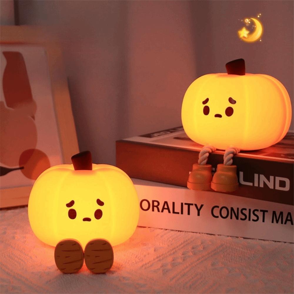 USB Charging LED Pumpkin Light Adjustable Brightness Desktop Lamp  Bedroom