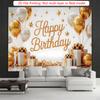 Birthday Party Backdrop Gold Polyester Banner Photo Booth Decoration 106