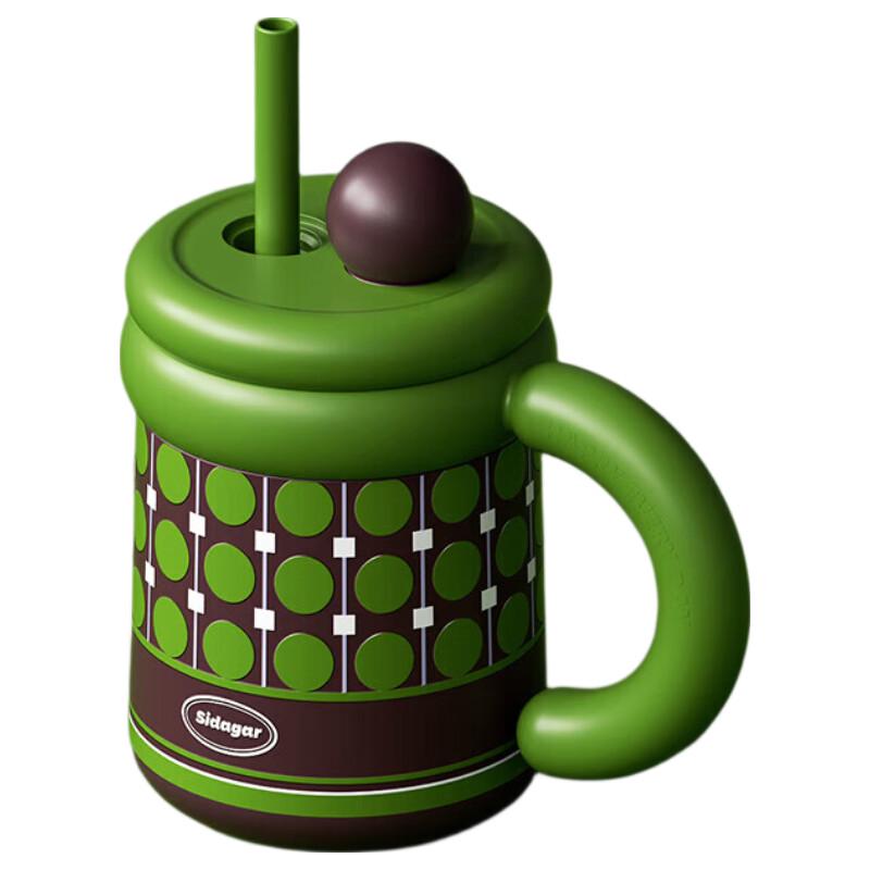 Shidajia 650ml Portable Insulated Straw Mug