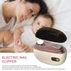 Electric Nail Clipper Electric Nail Trimmer Polisher Rechargeable Portable Fingernail Cutter with Light Safety Nail Clipper