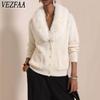 Damesmode Casual Herfst Winter Effen Kleur Print Lange Mouw Truien