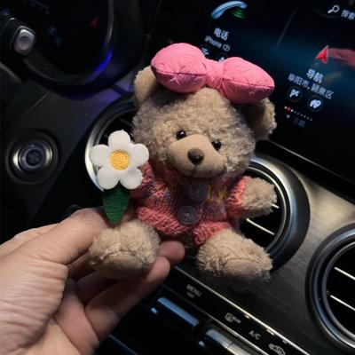 Car Interior Dashboard Ornaments Plush Bear Car Center Console Ornaments Decoration Auto Accessories for Home Office Gifts