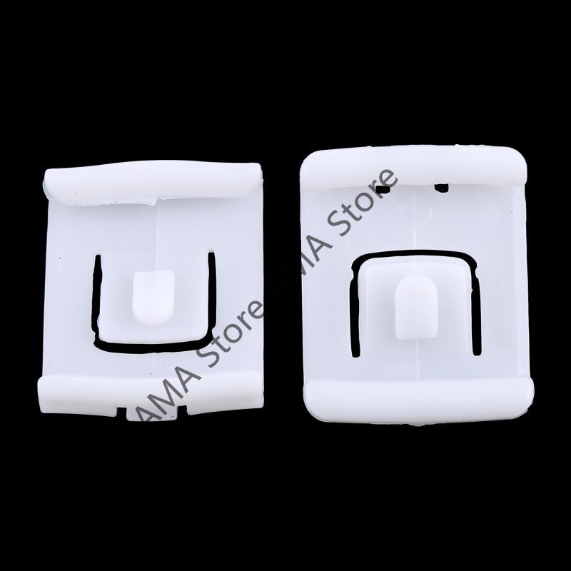 X7JF 2 Set 6 Piece Suit for Seat Buckle Clip Runner Guide For V.for W. GOLF MK1 MK2 CORRADO White Plastic