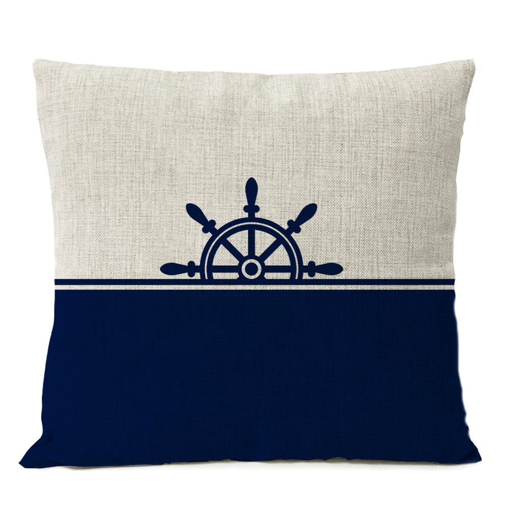 Nautical Linen Pillow Nordic Home Decoration Model Room Nautical Style