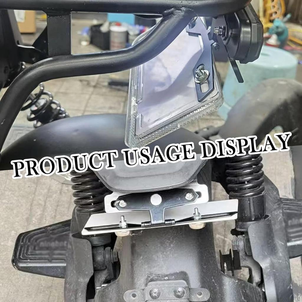 Motorcycle License Plate Bracket,Adjustable Butterfly Motorcycle License Plates Holder for Licenses Plate Tail Light Fixing,Universal Motorcycles