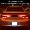 Auto-Rückleuchten-Aufkleber Überlagerungen Rückleuchten-Aufkleber Augenlid Vinyl-Tönungsfolie für Dodge Charger 2015- Auto-Außenzubehör