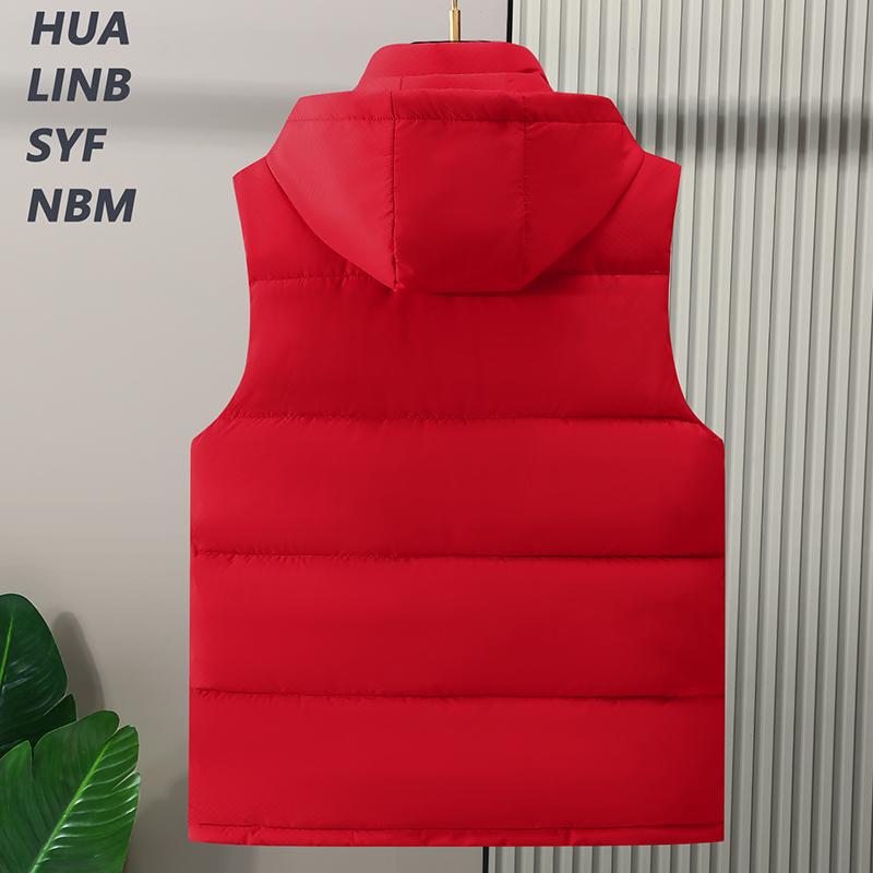 Plus Size S-8XL Waterproof Sleeveless Parka Man Waistcoat  Fashion Men's Warm Vest Hooded Korean Style Padded Coats