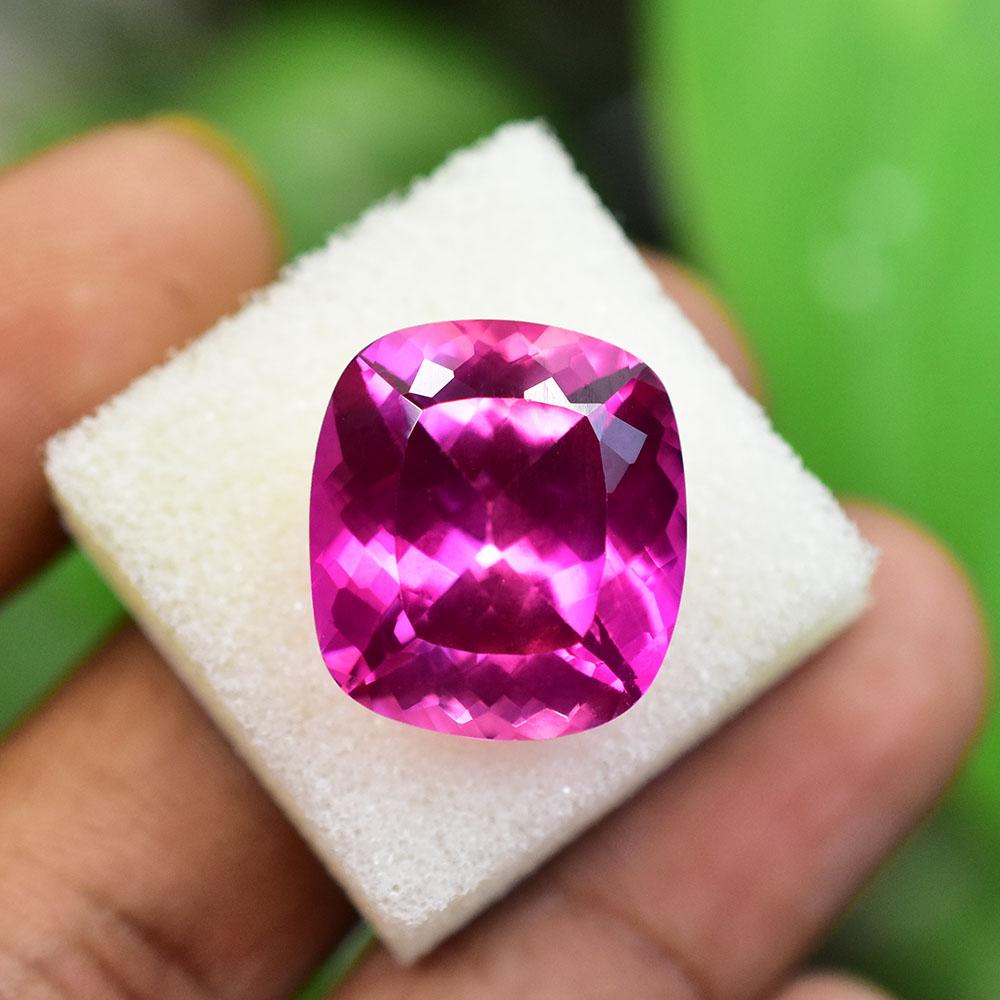 Natural Pink Ruby Loose Gemstone 23.80 ct Burmese Cushion Shape for Jewelry Making and Crafts