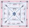 POBING 100% Silk Scarf Women Large Shawls Spain Warship Print Stoles Square Bandana Hijab Luxury Kerchief Female Foulards 130CM