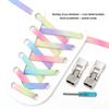Cross Lock Shoelaces Colorful Rainbow Elastic Flat Laces Without Ties Shoelace Sneakers No Tie Shoe Laces Kids Adult Shoestrings