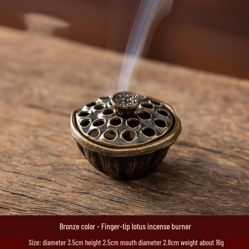 

Auspicious Cloud Mini Copper Incense Burner for Indoor Aromatherapy