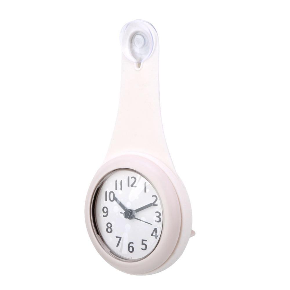 Plastic Hanging Bathroom Clock White Pink Blue Anti-Fog Clock Shower Clock Bathroom Kitchen Shower