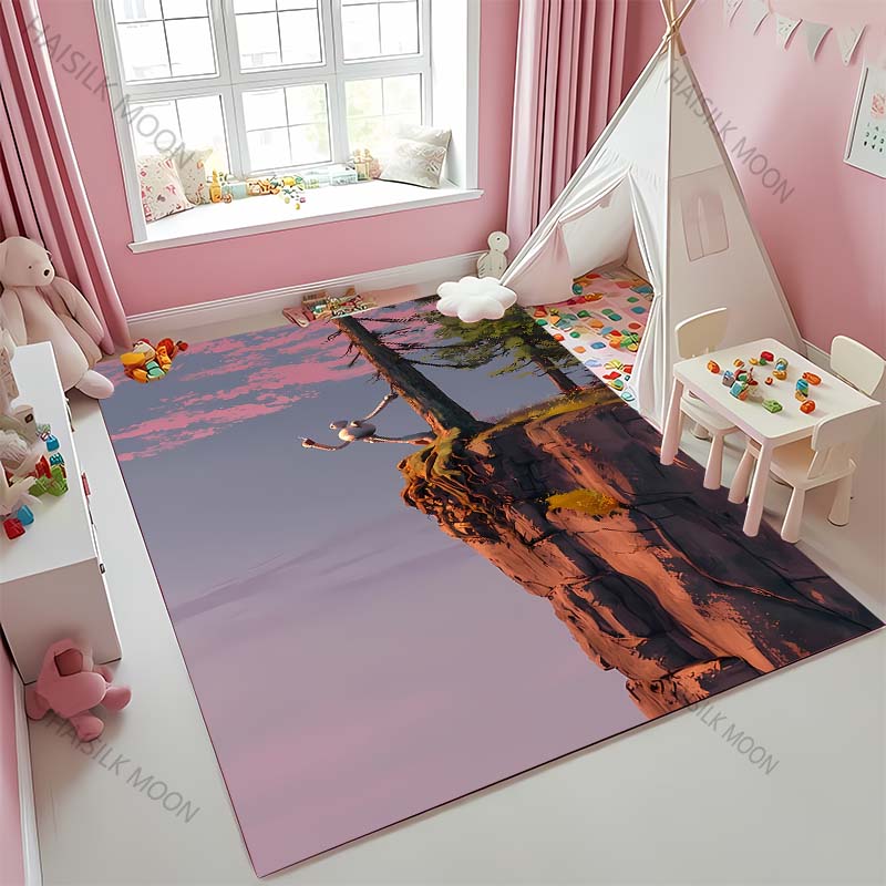Cartoon The W-Wild R0b0t Printed Carpet Baby Creeping Rug for Kid Play Mat Children Room Decor Area Floor Mat for Bedroom Gifts
