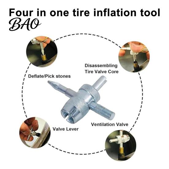 Tire Valve Tool Kit 23Pcs Stem Set, Quick Change Installer with TR413/TR414 Cars Stems, 4-Way Core Removal for Motorcycles Maintenance