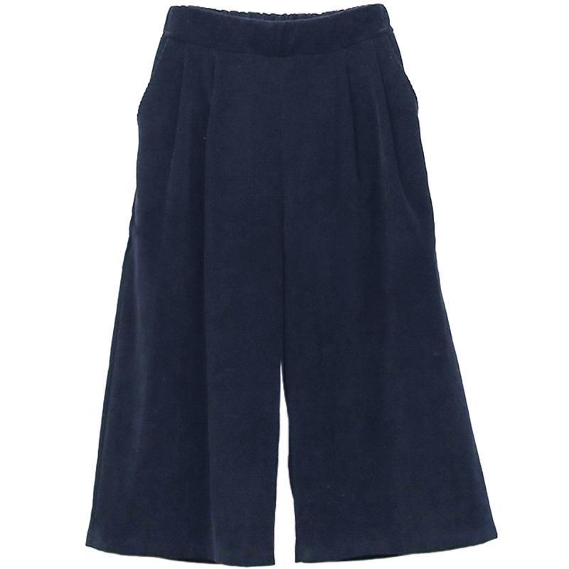 

Весна 2025 г. Укороченные широкие брюки из вельвета: Свободный крой, размеры от маленьких до больших, вариант из плотного бархата Large тёмно-синий