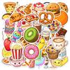 50 Cute Food Graffiti Stickers Waterproof Cartoon Decorative Car Notebook Luggage Stickers