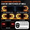 4Pcs Turn Signals for Bicycles with Alarm, Remote Control/Integrated Bike Tail Light Waterproof Str