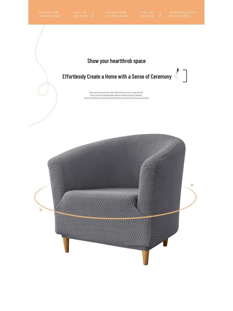 Thick Twill Non-Slip Semi-Circular Sofa Cover for Home or Hotel