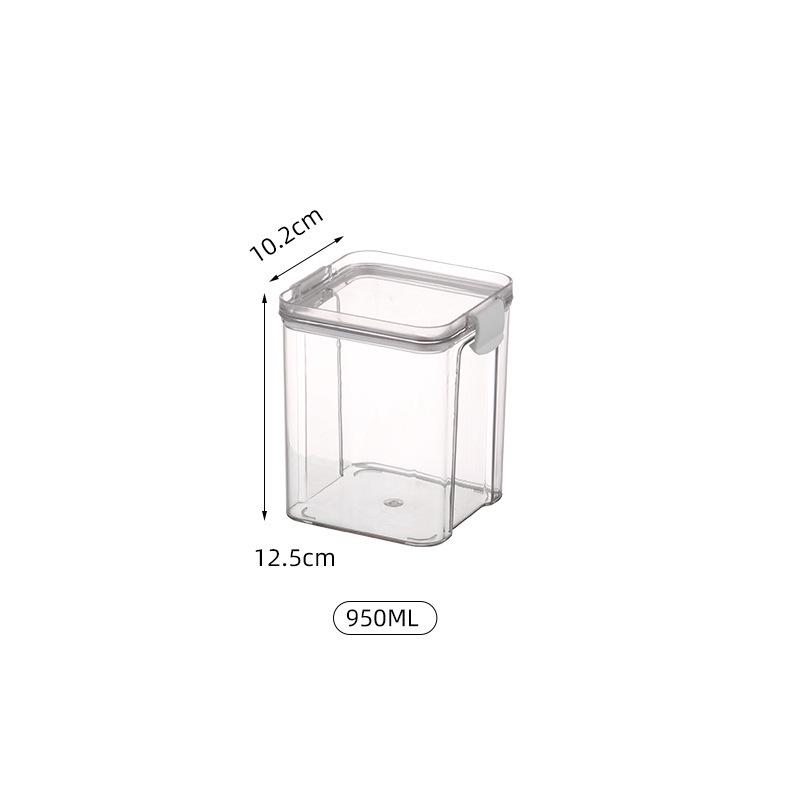 Five Grains Kitchen Airtight Square Spice Jar - Moisture-Proof Food Storage Container