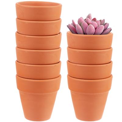 10'lu Paket Mini Kil Saksılar Kil Çiçek Saksıları Büyük 3.15 İnç Mini Kil Çiçek Saksıları Drenaj Delikli Küçük Kil Çiçek Saksıları Succule