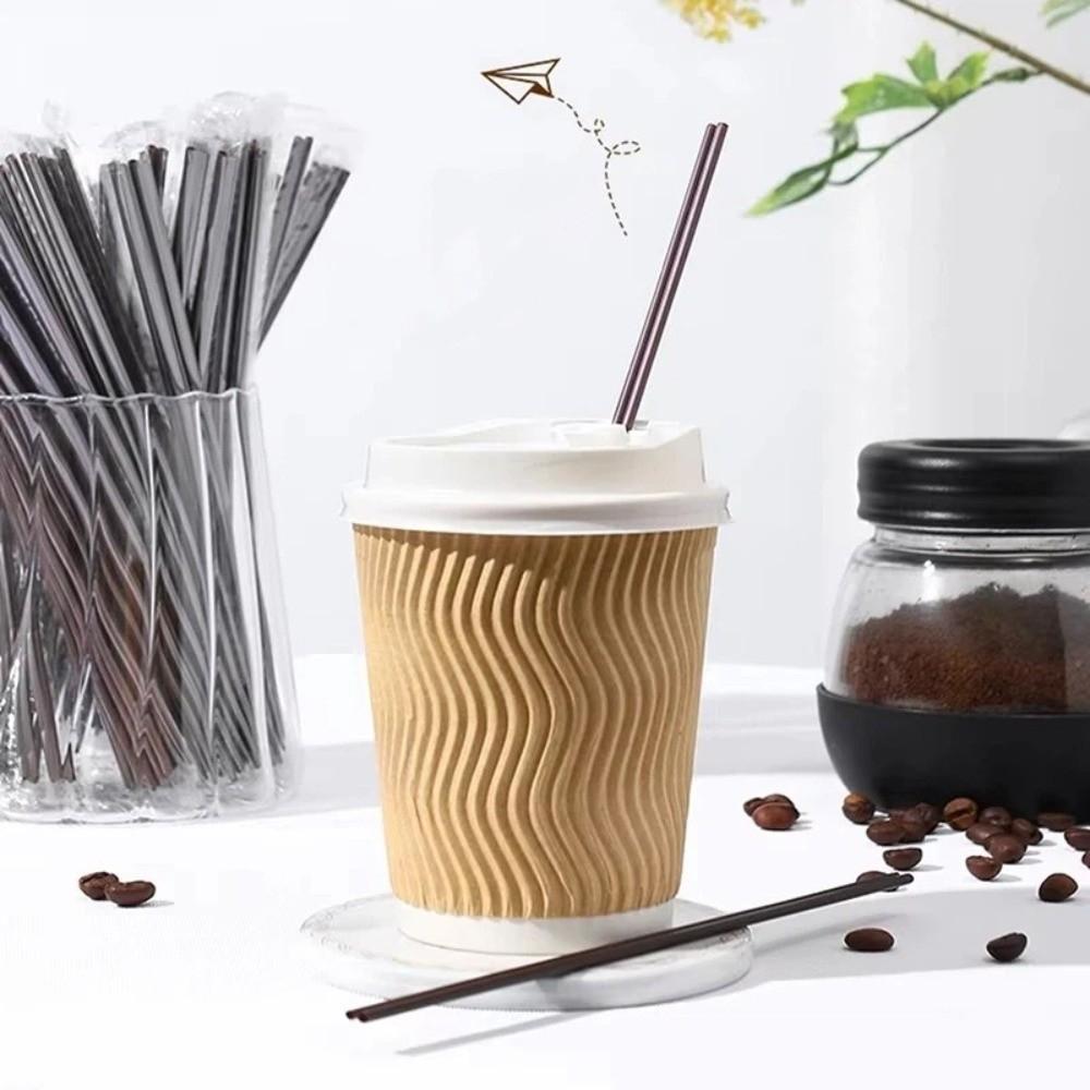 100/200/500 PCS Food Grade Coffee Straw Three Holes Design Double Hole Stir Stick  Party Supplies