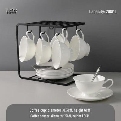 Europäisches Kaffeetassenset mit Goldfolie