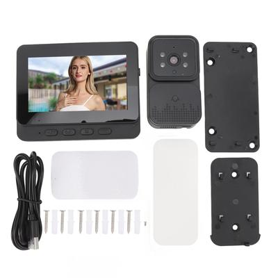 Video Doorbell System with 4.3inch Color Screen 1080P HD 70 Degree HiFi Microphone Night Vision