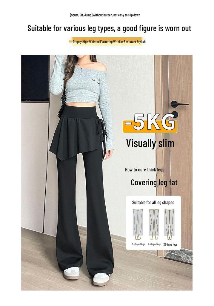 High-Waist Shark Micro-Flare Yogahose für Damen - Schlankmachende, Po-Hebende Sportbekleidung für Frühjahr/Herbst 2026