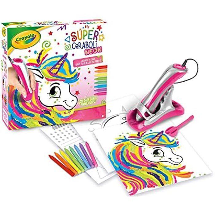 Crayola - Licorne néon Super ceraboli - Crayon de cire - Blanc - Enfant - Mixte - Avancé