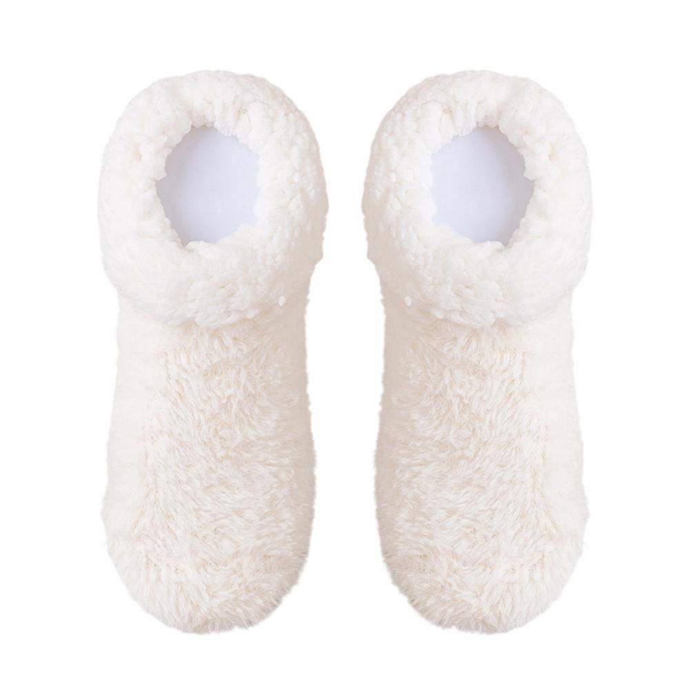 Floor Socks for Women Comfy Mid-tube Socks Cozy Non-slip Fleece Slipper Socks for Women Soft Winter Warm Ankle Fluffy Home Floor